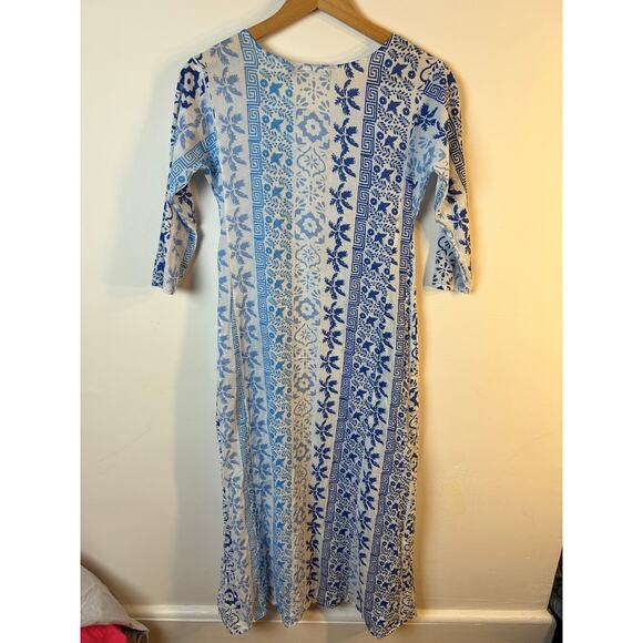 Ro's Garden Blair Geometric Floral Cotton Midi-Dress Size XS‎ - Picture 4 of 5